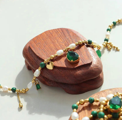 Jaded Charm Necklace (Stainless Steel)