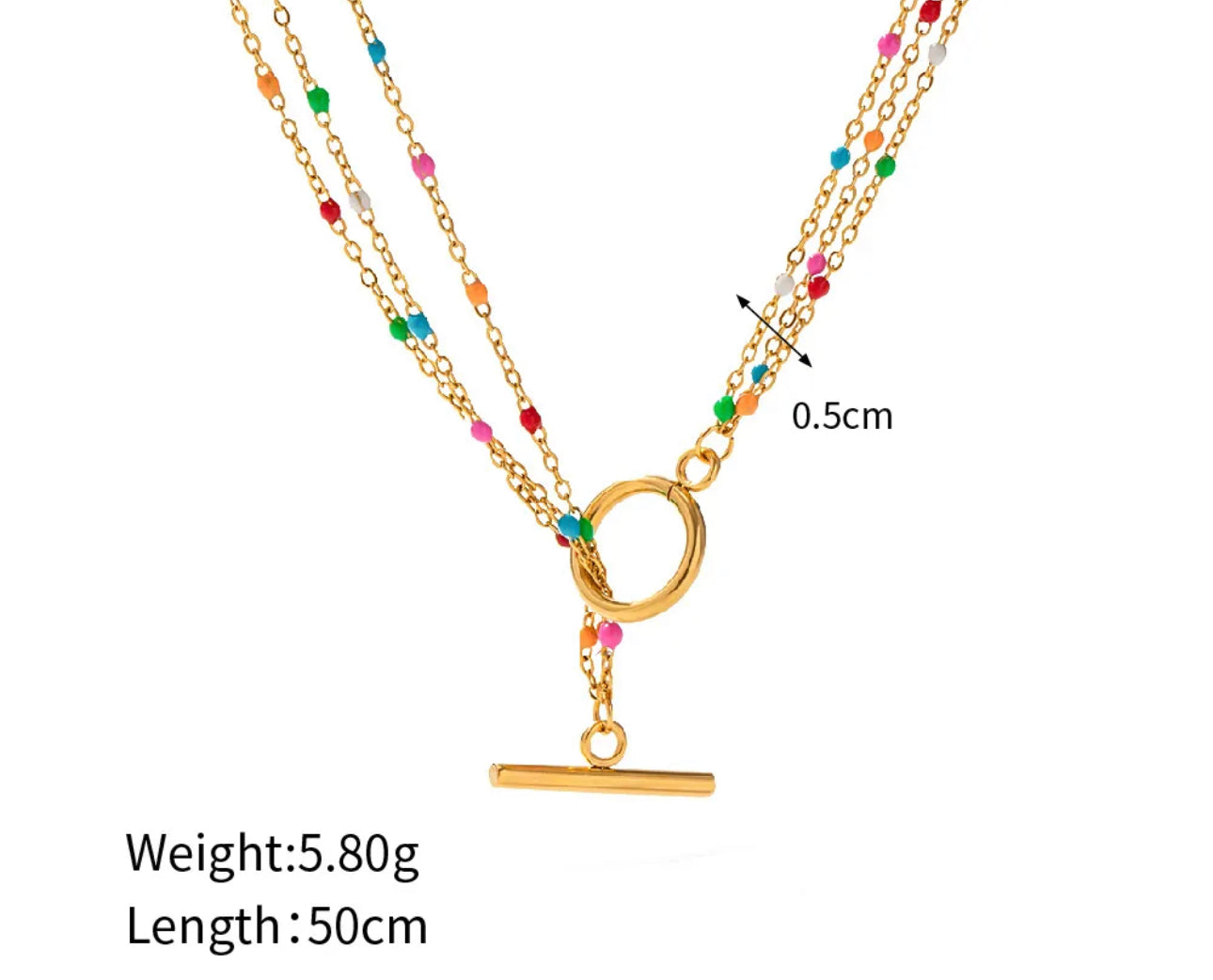 Summer Love Necklace & Bracelet Set (Stainless Steel)