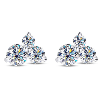 A Trillion Stars Moissanite Stud (925, 1.8 TCW)