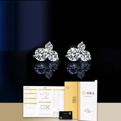 A Trillion Stars Moissanite Stud (925, 1.8 TCW)
