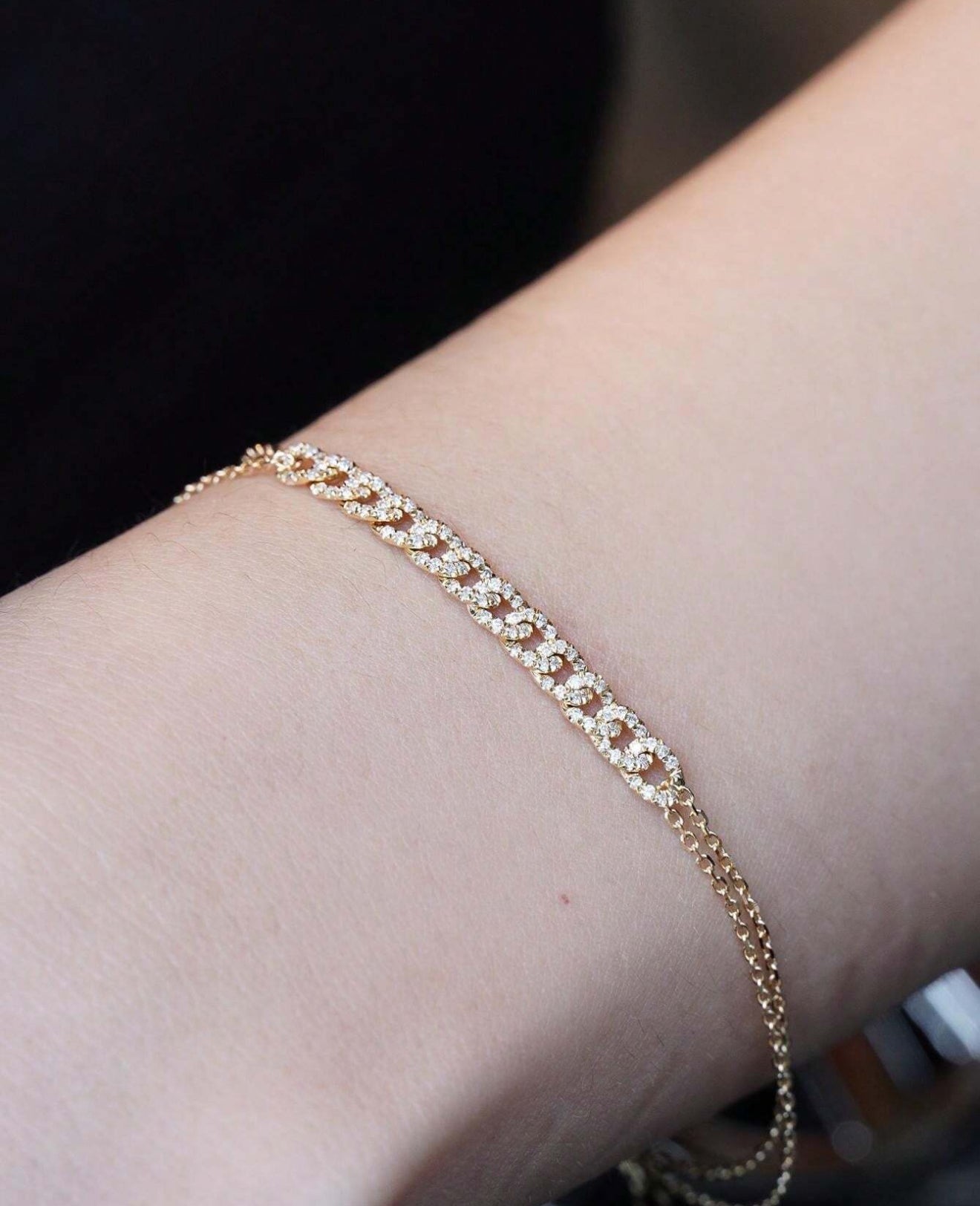 Gold Refined NSCD  Cuban Bracelet (925, Vermeil)