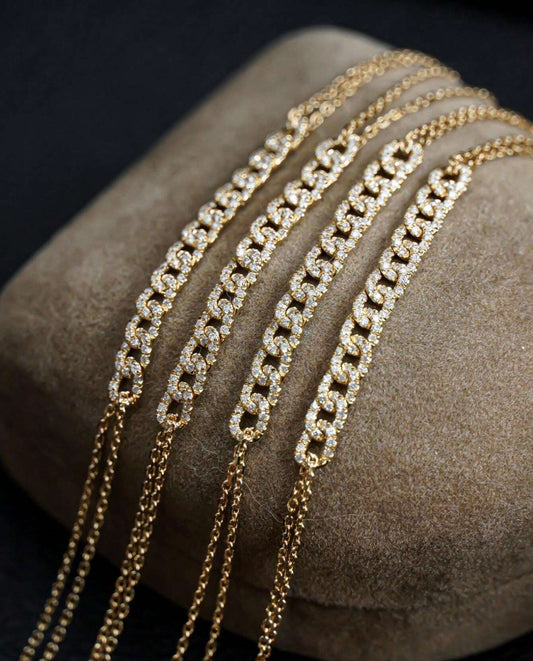 Gold Refined NSCD  Cuban Bracelet (925, Vermeil)