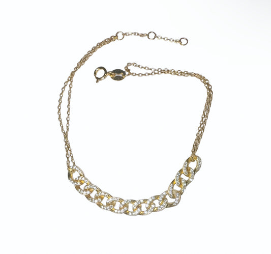 Gold Refined NSCD  Cuban Bracelet (925, Vermeil)