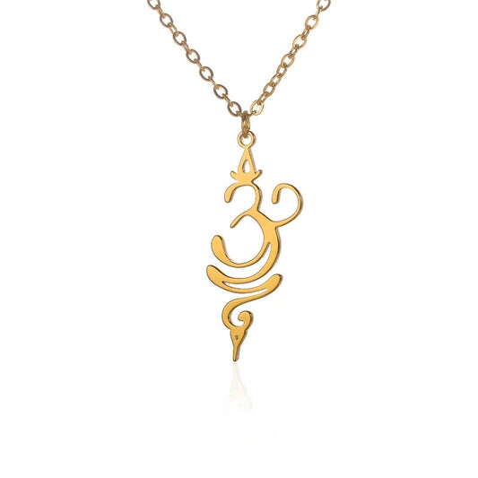 Gold Aum Enigma Necklace