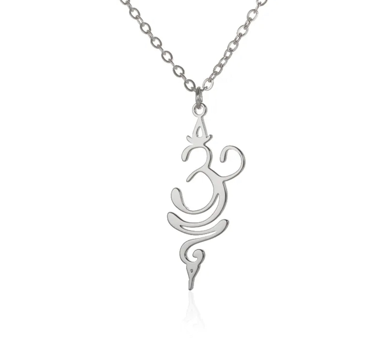 Silver Enigma Aum Necklace