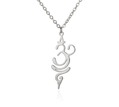 Silver Enigma Aum Necklace