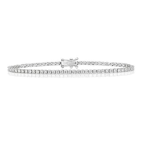 Silver 2mm Moissanite Tennis Bracelet (925)