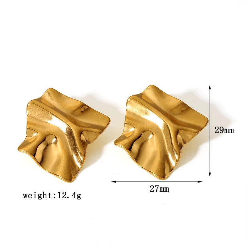 Geometric Fold Earring (Gold, Silver)