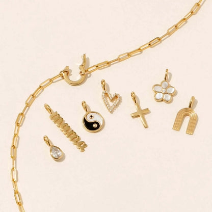 Chic Series Charmed (Stainless Steel, Paperclip & Rollolink Necklace & Bracelet)