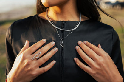 Silver Pave Palestine NSCD Necklace (925)