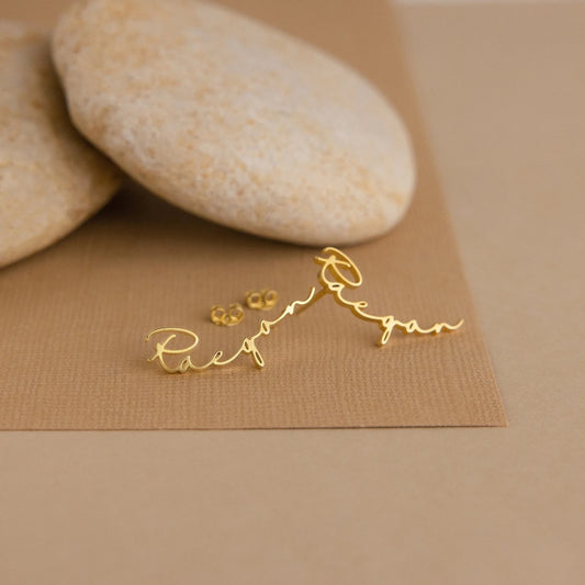 Gold Elite Personalised Earring