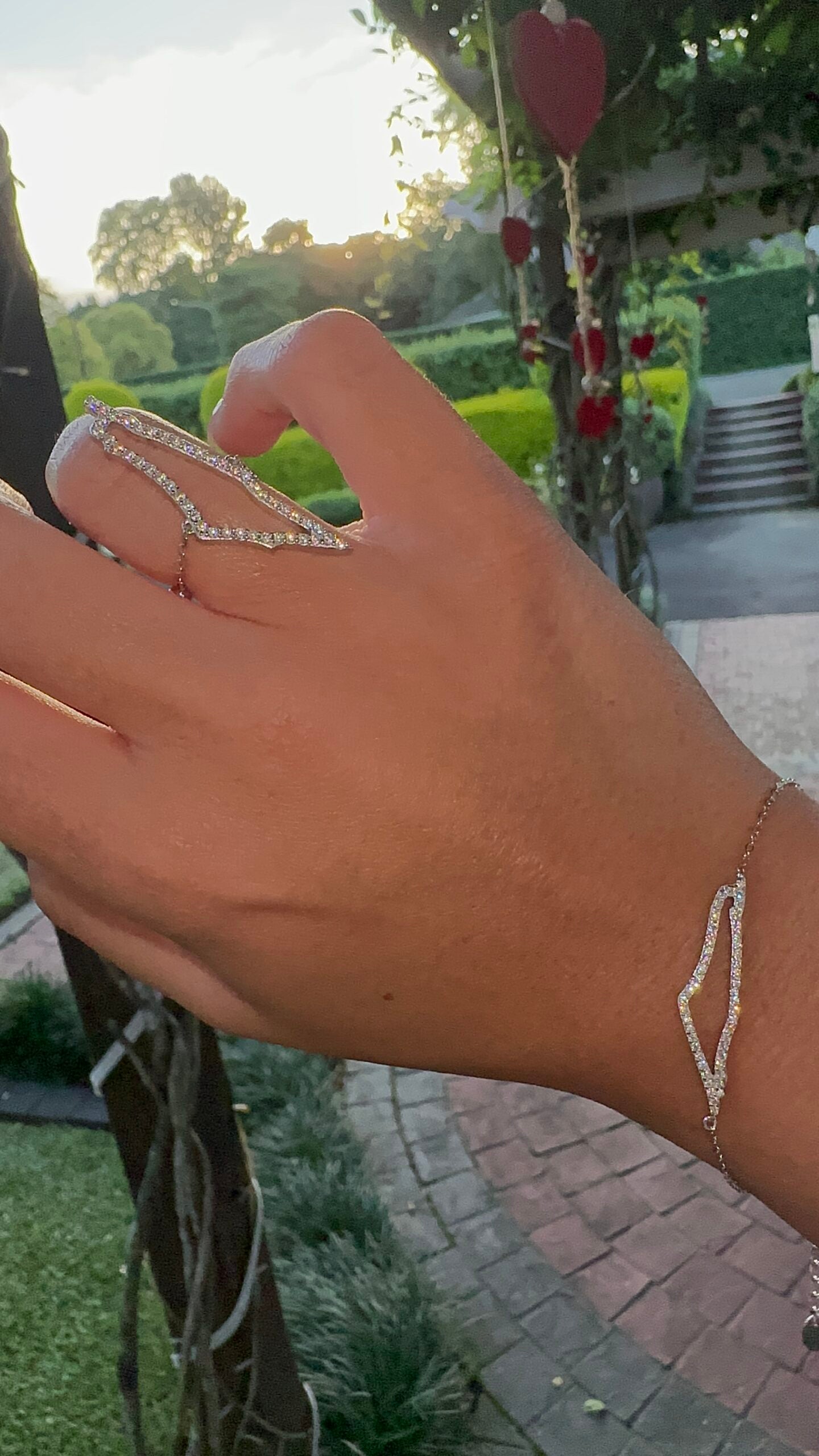 Silver Pave NSCD Palestine Ring (925, Adjustable)