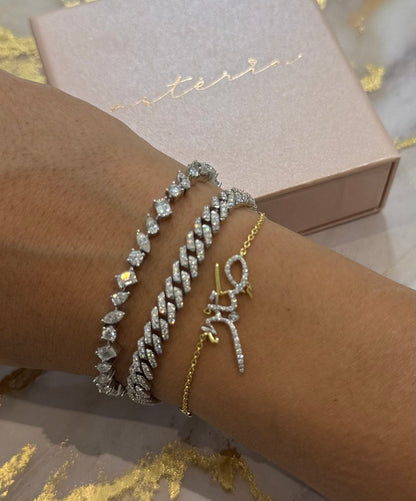 Gold Two Tone Sabr NSCD Bracelet (925, 18k Vermeil)