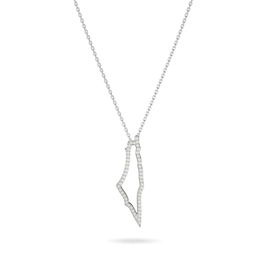 Silver Pave Palestine NSCD Necklace (925)