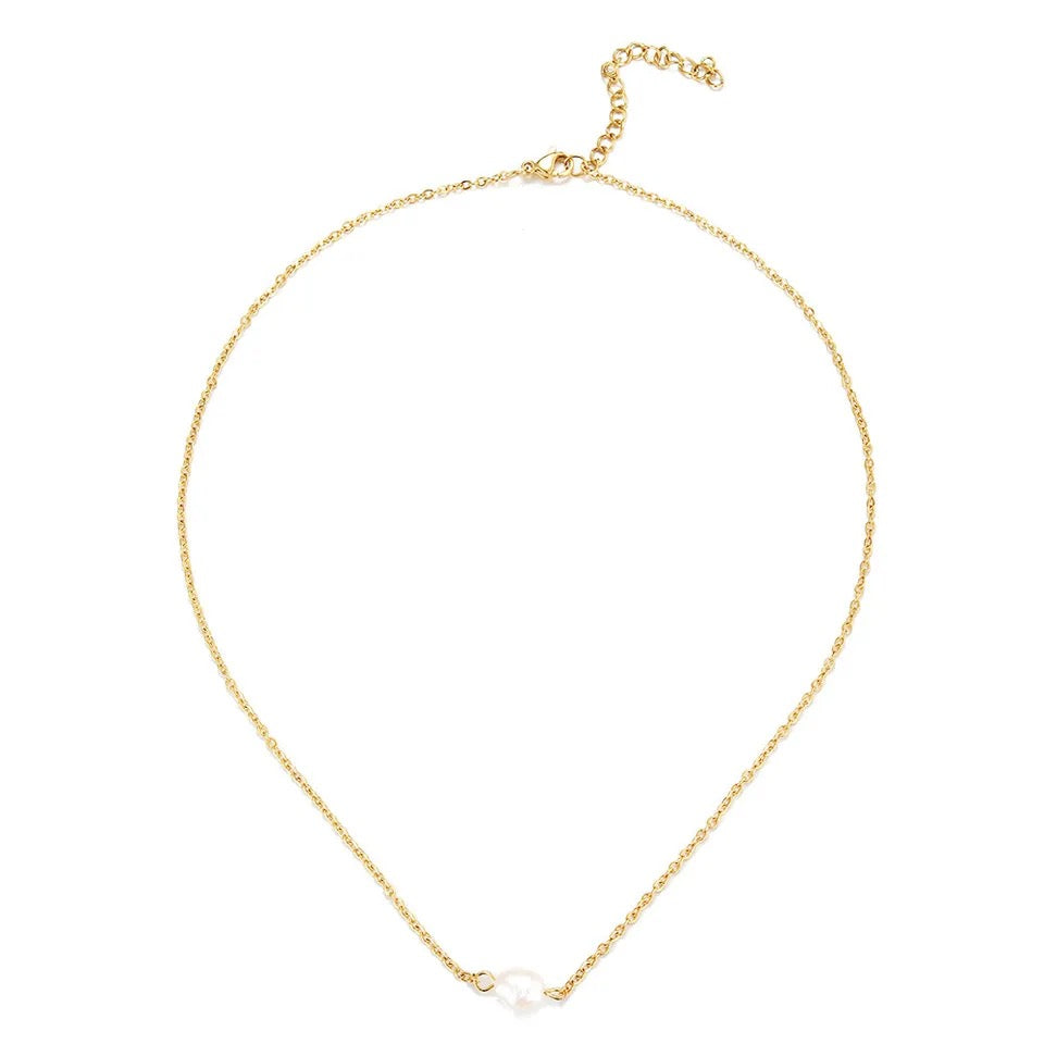 Baroque Pearl  Waterproof Necklace