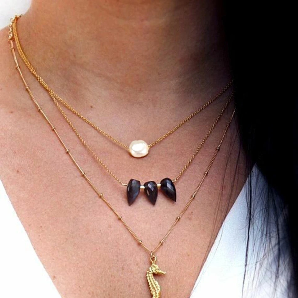 Baroque Pearl  Waterproof Necklace