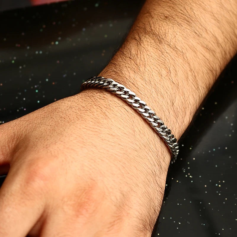 Men’s Silver Vintage Link Bracelet