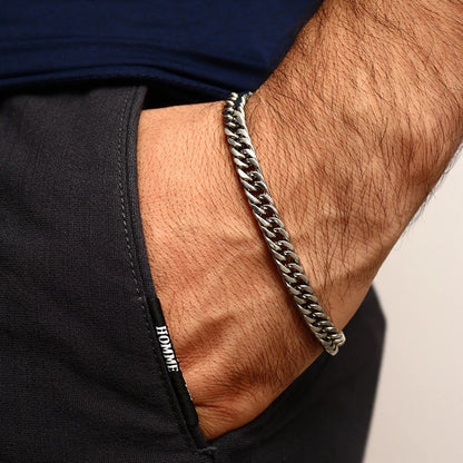 Men’s Silver Vintage Link Bracelet