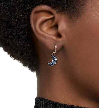 Midnight Eclipse Pearl Crescent Earring