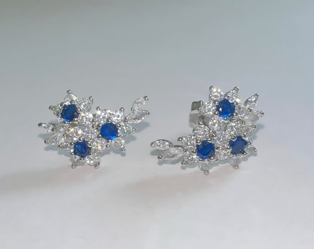 Midnight Marquise Floral Sweeper Earring