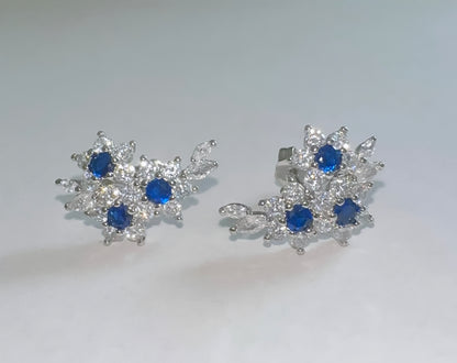 Midnight Marquise Floral Sweeper Earring