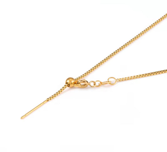 Elite Series Gold Box Charm Necklace (925, 18k Vermeil)