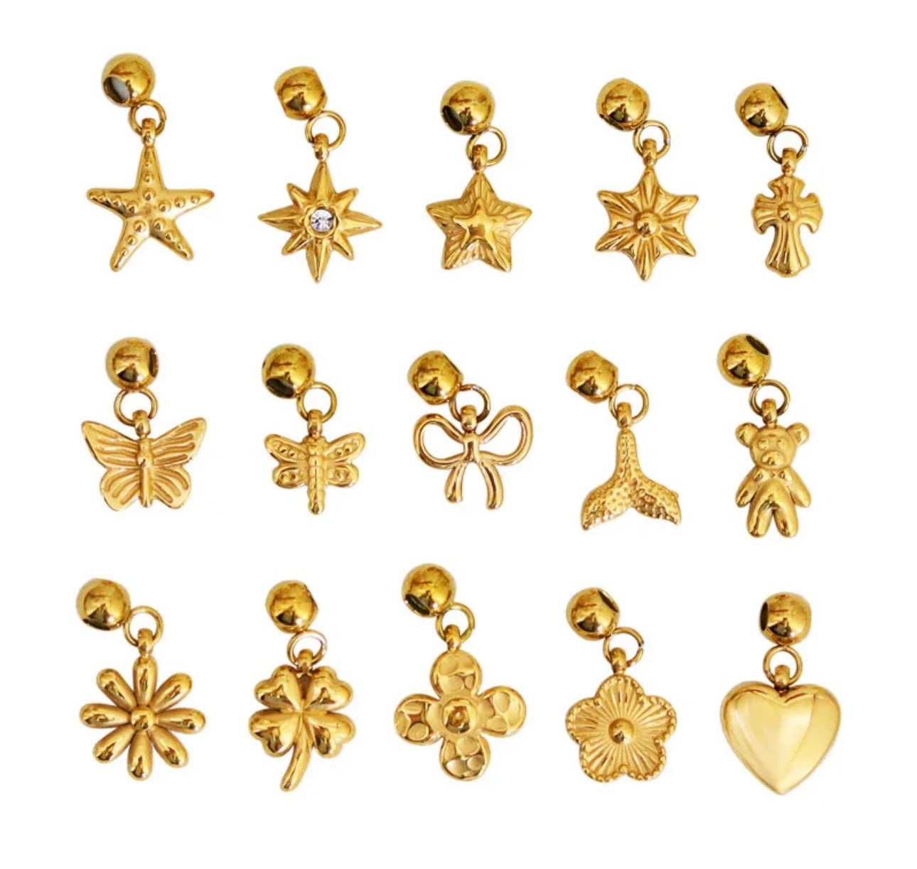 Simplicity Series Gold Charm Mix (Stainless Steel)