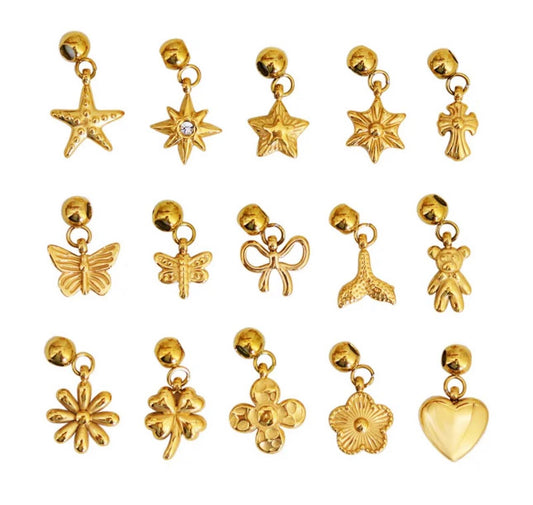 Simplicity Series Gold Charm Mix (Stainless Steel)