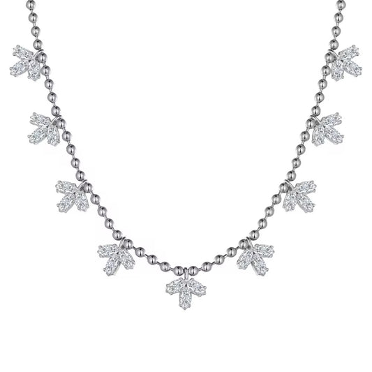 Silver Marcella NSCD Marquise Necklace (925, Vermeil)