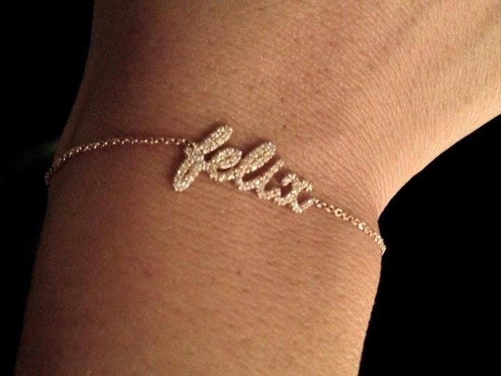Personalised Cubic NamePlate Bracelet (Silver, Gold, Rose)