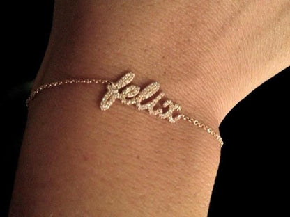 Personalised Cubic NamePlate Bracelet (Silver, Gold, Rose)