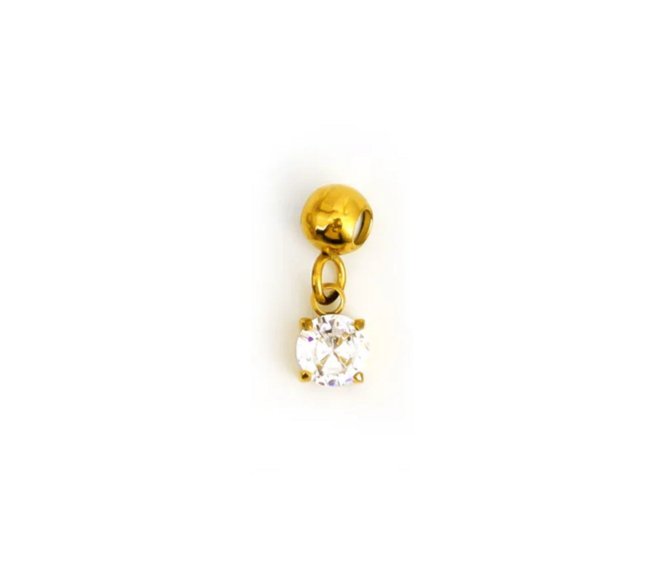Simplicity Series Gold Birthstone Charm (Stainless Steel)