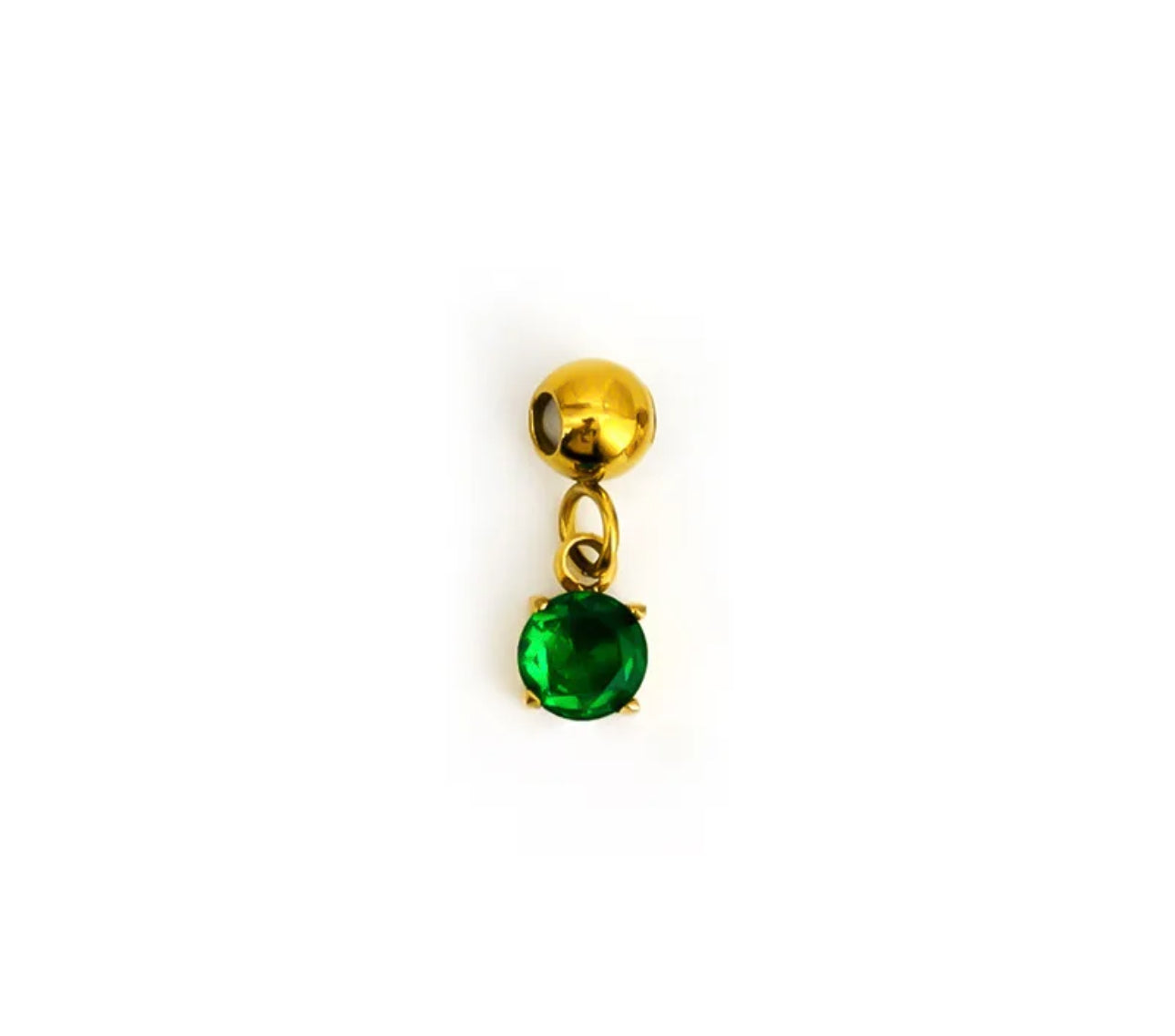 Simplicity Series Gold Birthstone Charm (Stainless Steel)