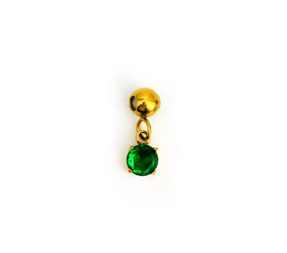 Simplicity Series Gold Birthstone Charm (Stainless Steel)
