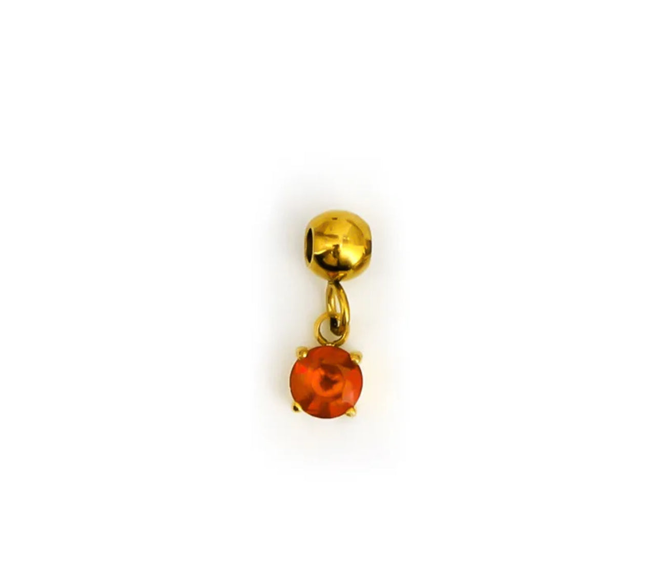 Simplicity Series Gold Birthstone Charm (Stainless Steel)
