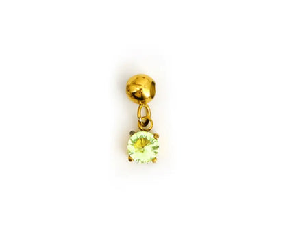 Simplicity Series Gold Birthstone Charm (Stainless Steel)