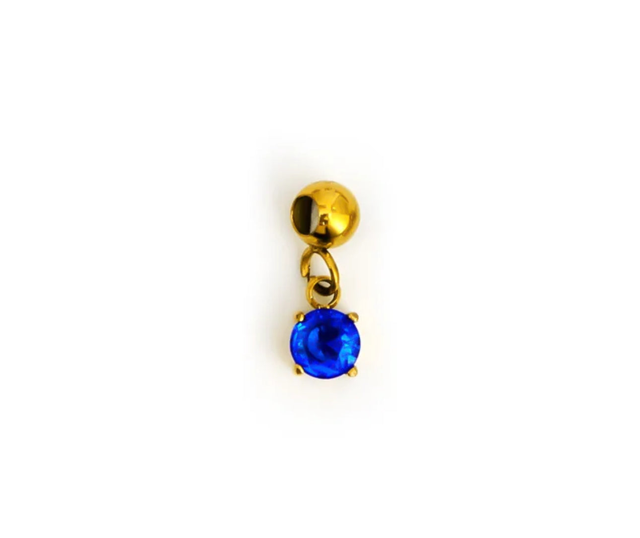 Simplicity Series Gold Birthstone Charm (Stainless Steel)