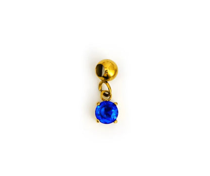 Simplicity Series Gold Birthstone Charm (Stainless Steel)