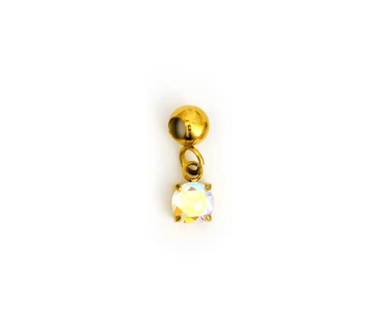 Simplicity Series Gold Birthstone Charm (Stainless Steel)