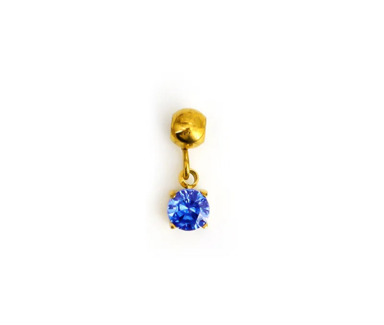 Simplicity Series Gold Birthstone Charm (Stainless Steel)