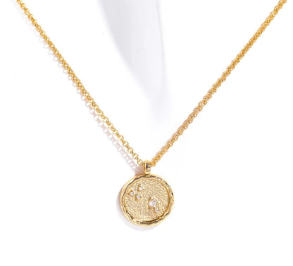 Birthstone & Zodiac Necklace (Stainless Steel)