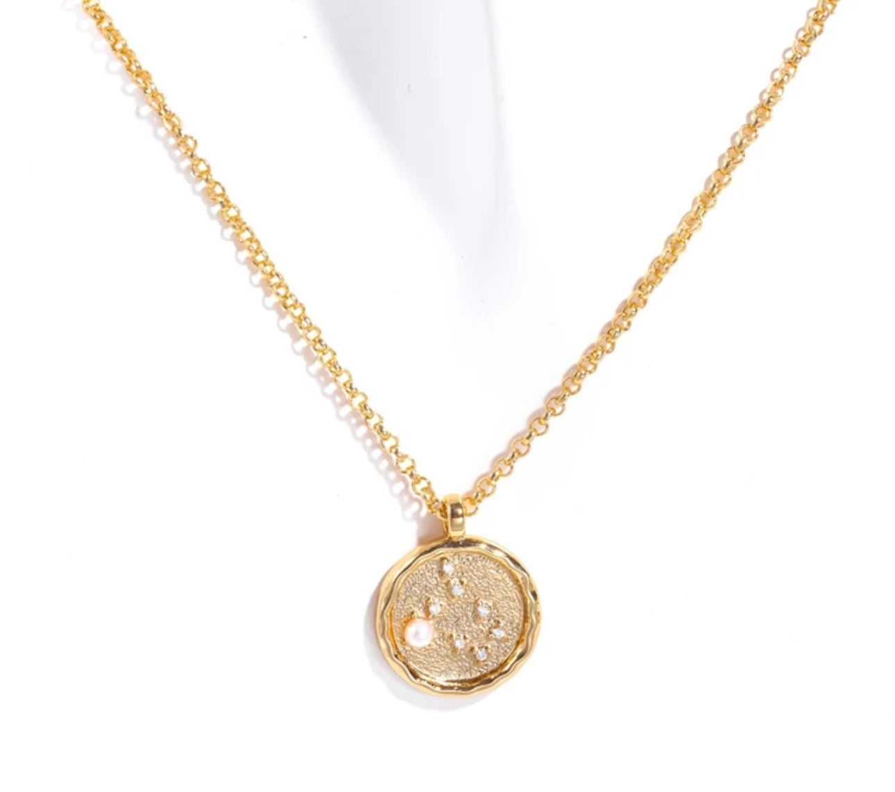 Birthstone & Zodiac Necklace (Stainless Steel)