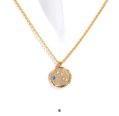 Birthstone & Zodiac Necklace (Stainless Steel)