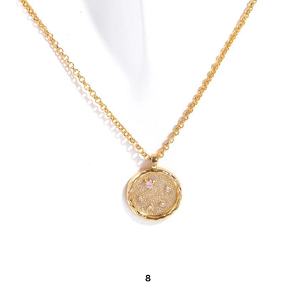 Birthstone & Zodiac Necklace (Stainless Steel)