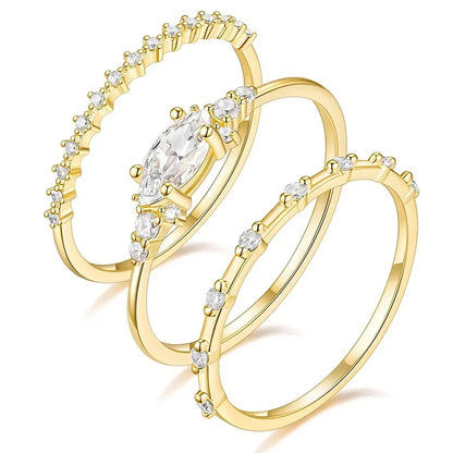 Gold Leila Stack Ring Set