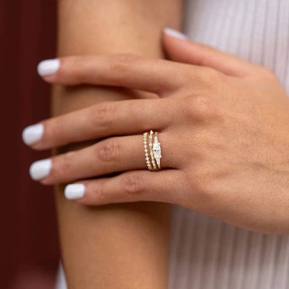 Gold Leila Stack Ring Set