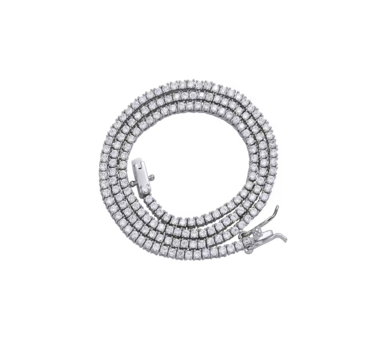 Must Have 2mm Cubic Tennis Necklace (Gold/Silver, 40/45cm)