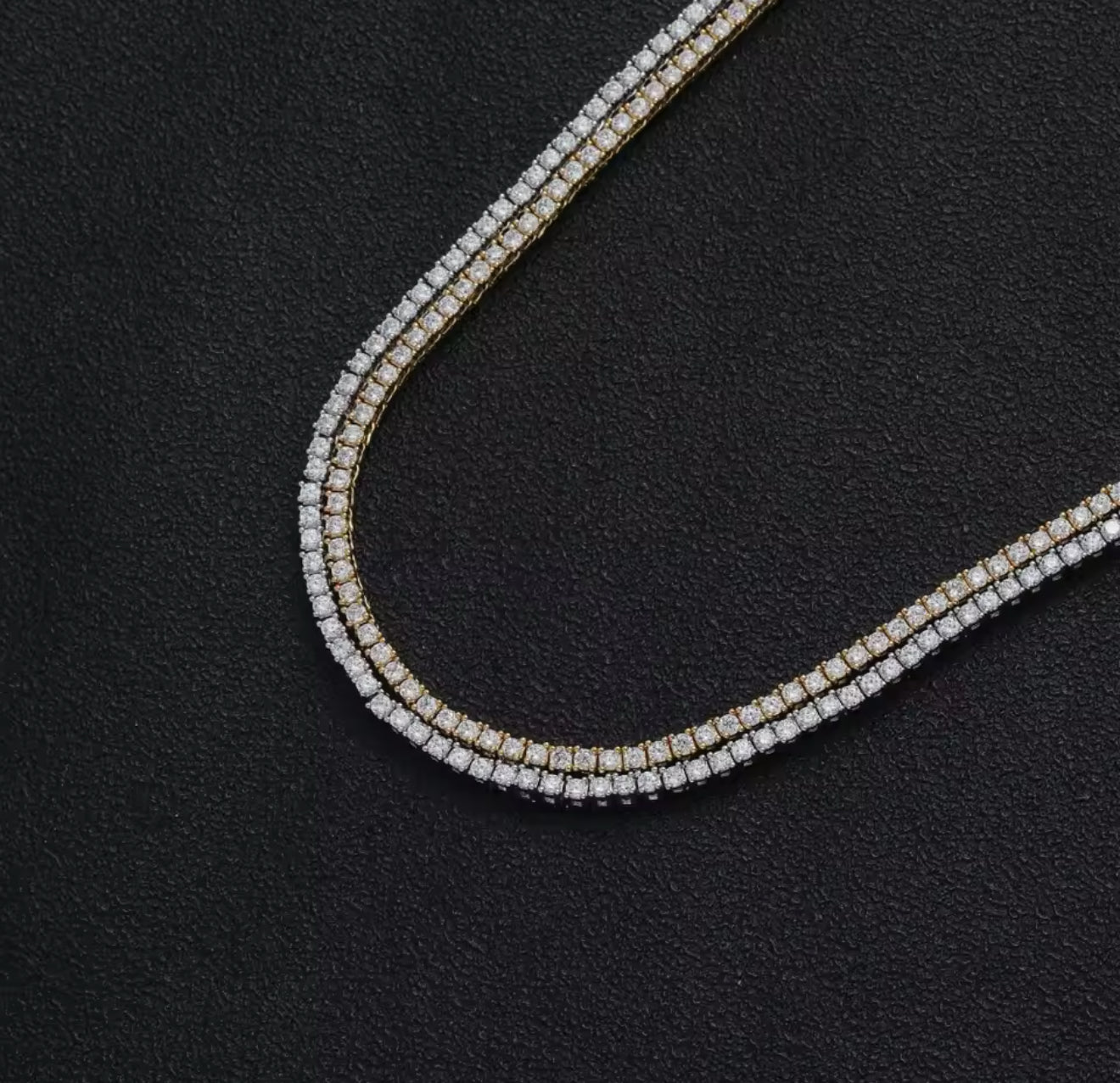 Must Have 2mm Cubic Tennis Necklace (Gold/Silver, 40/45cm)