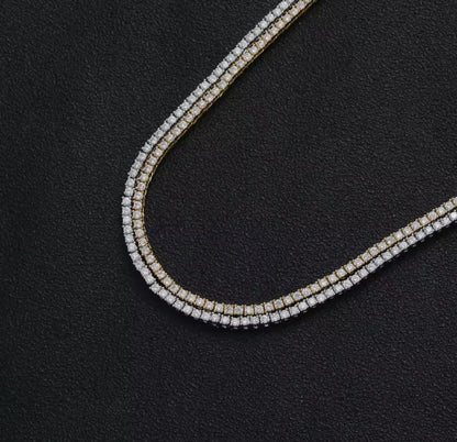 Must Have 2mm Cubic Tennis Necklace (Gold/Silver, 40/45cm)