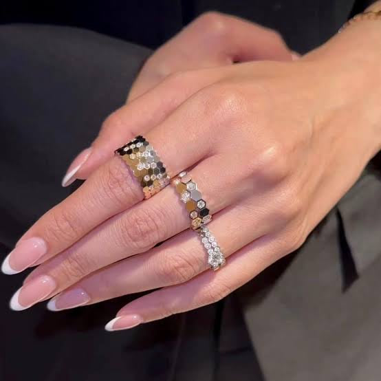 Silver Honeycomb Sparkle Trio Set (925)